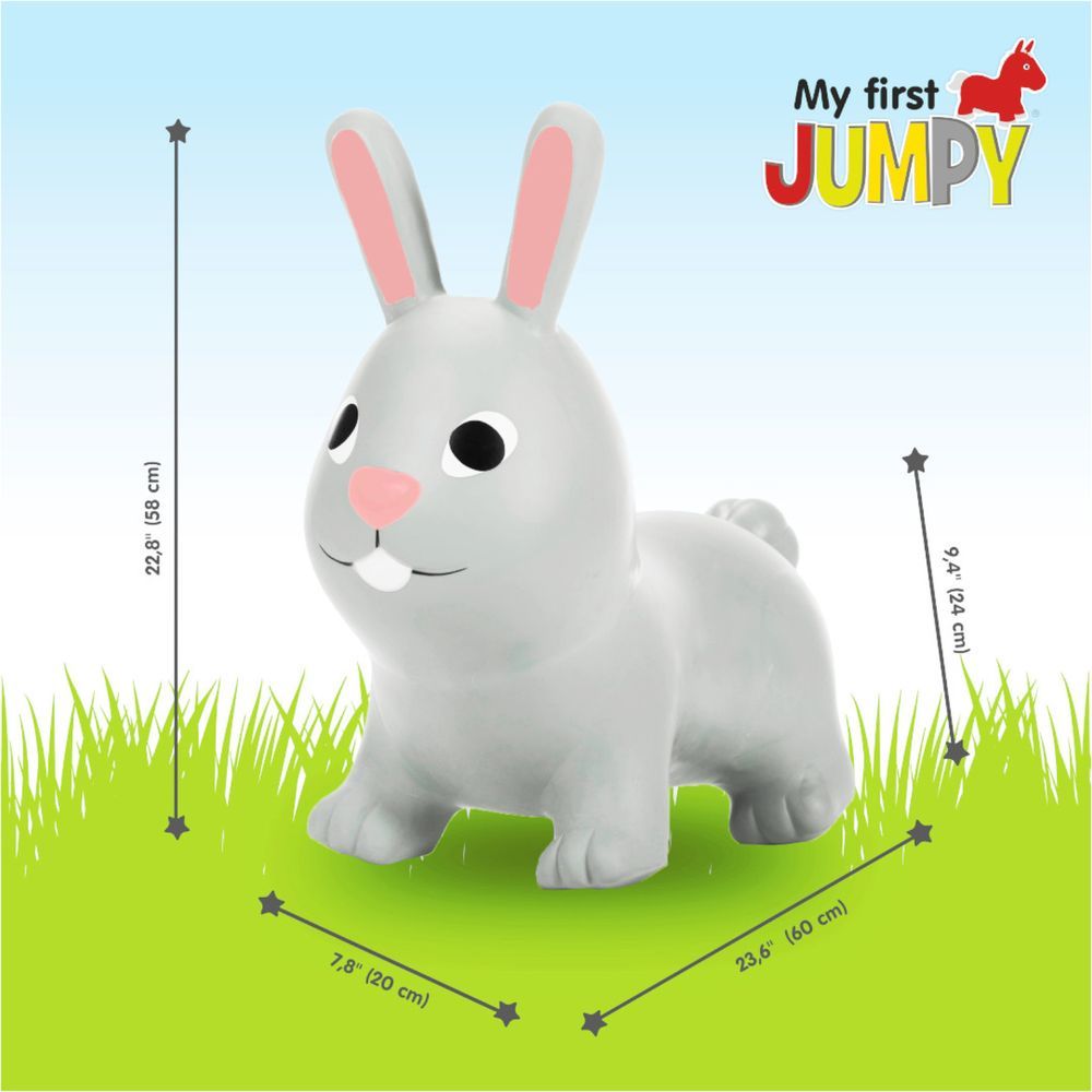 Gerardo's Toys - My First Jumpy Bunny - Grey