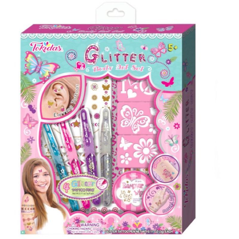 Tokidas - Glitter Body Art Tattoo Pen Set of 4