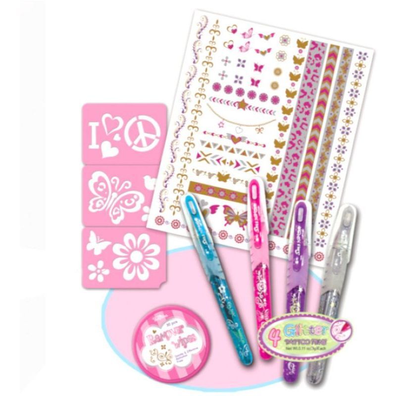 Tokidas - Glitter Body Art Tattoo Pen Set of 4