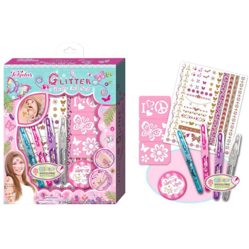 Tokidas - Glitter Body Art Tattoo Pen Set of 4