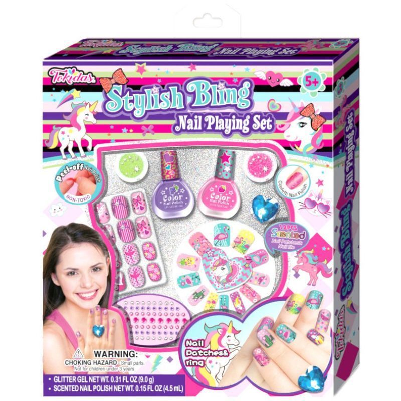 Tokidas - Girls Stylish Bling Nail Playing Set