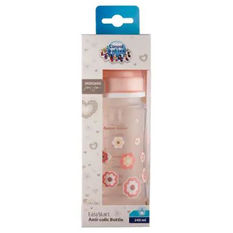 Canpol - EasyStart Anti-Colic Wide Neck Bottle 240ml - Pink