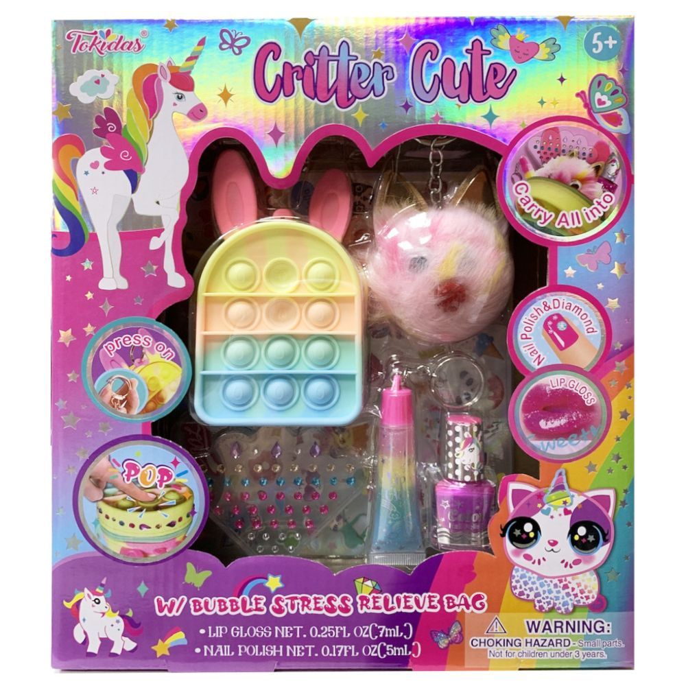 Tokidas - Critter Cute W/ Bubble Stress Relieve Bag