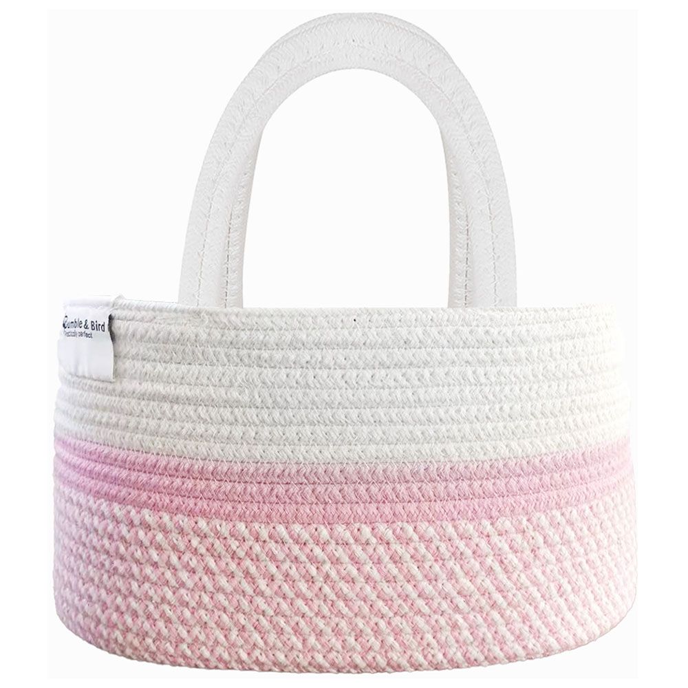 Bumble & Bird - Cotton Rope Diaper Caddy - Pink