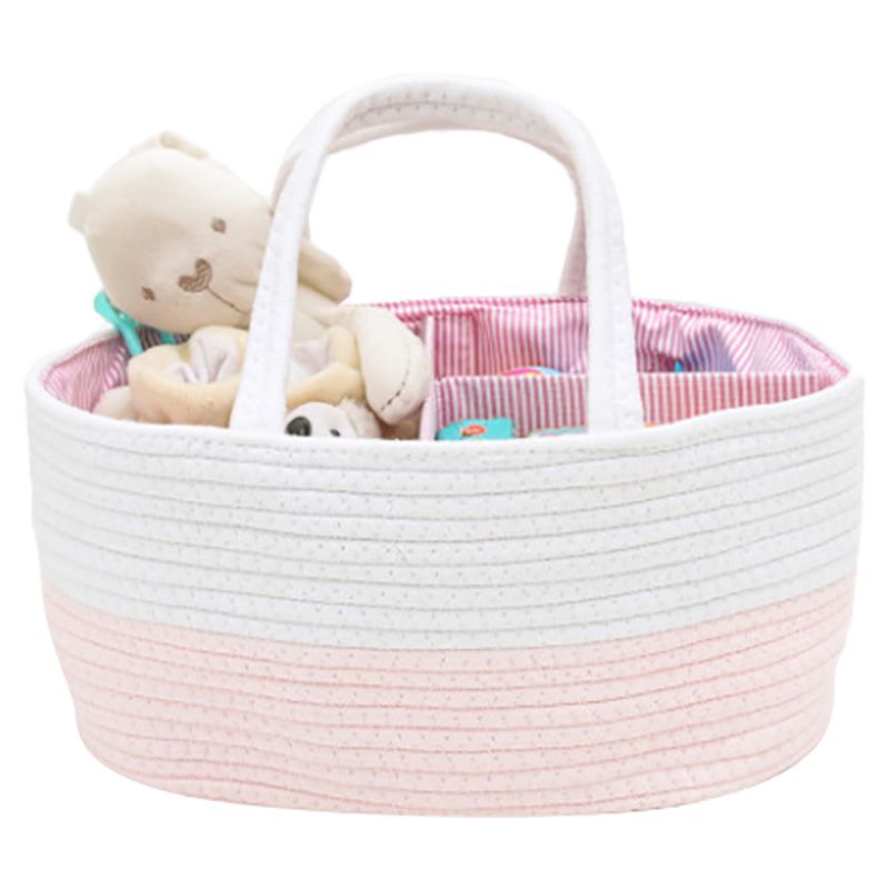 Bumble & Bird - Cotton Rope Diaper Caddy - Pink