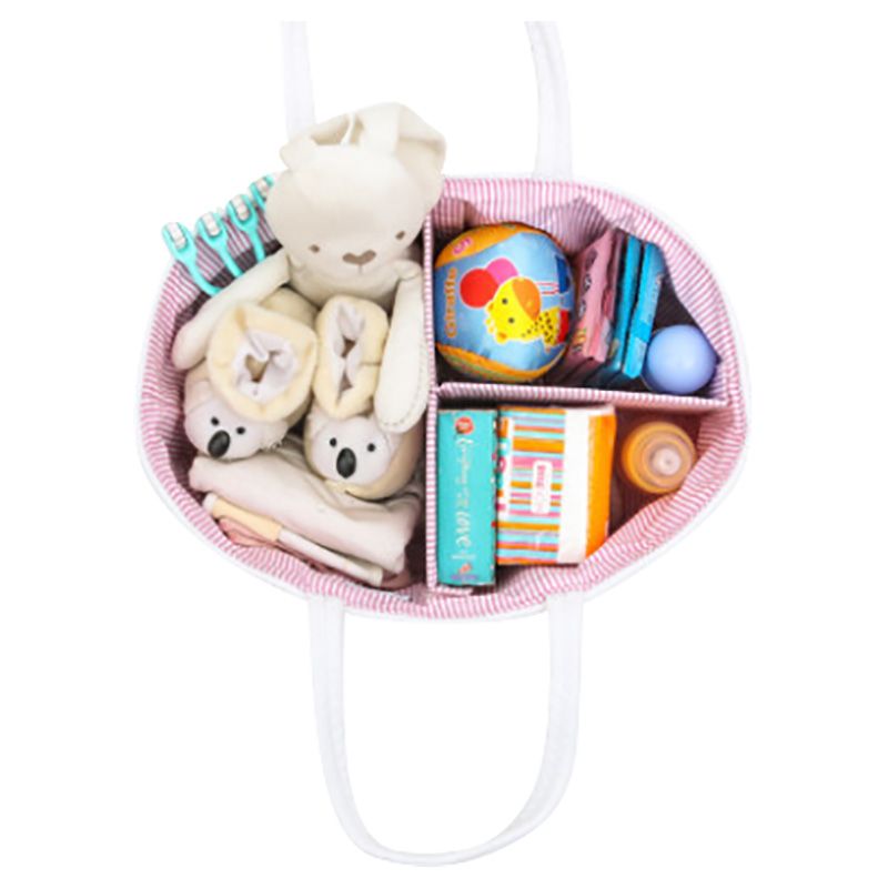 Bumble & Bird - Cotton Rope Diaper Caddy - Pink