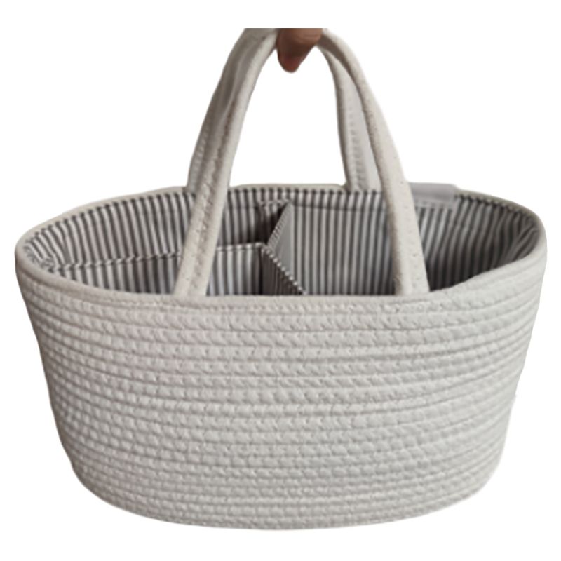 Bumble & Bird - Cotton Rope Diaper Caddy - White