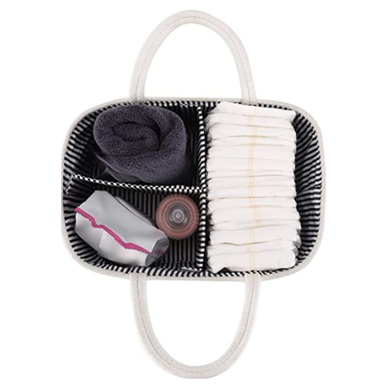 Bumble & Bird - Cotton Rope Diaper Caddy - White