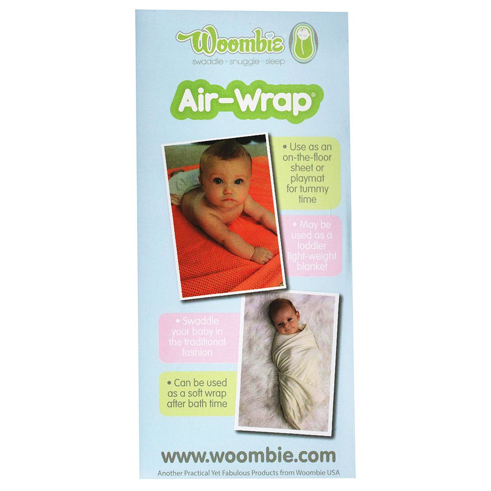 Woombie - Old Fashioned Air Wrap And Oraginc Swaddle 3 pcs - Pink, Cream, Green