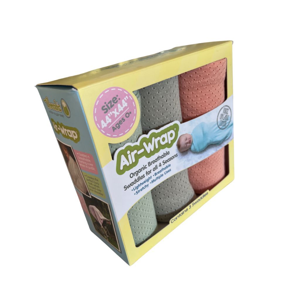 Woombie - Old Fashioned Air Wrap - Gray, Snow White, Mint