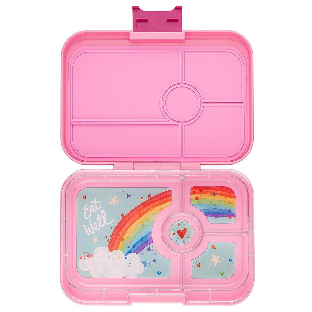 Yumbox - Capri Tapas Rainbow 4 Compartment Lunch Box - Pink