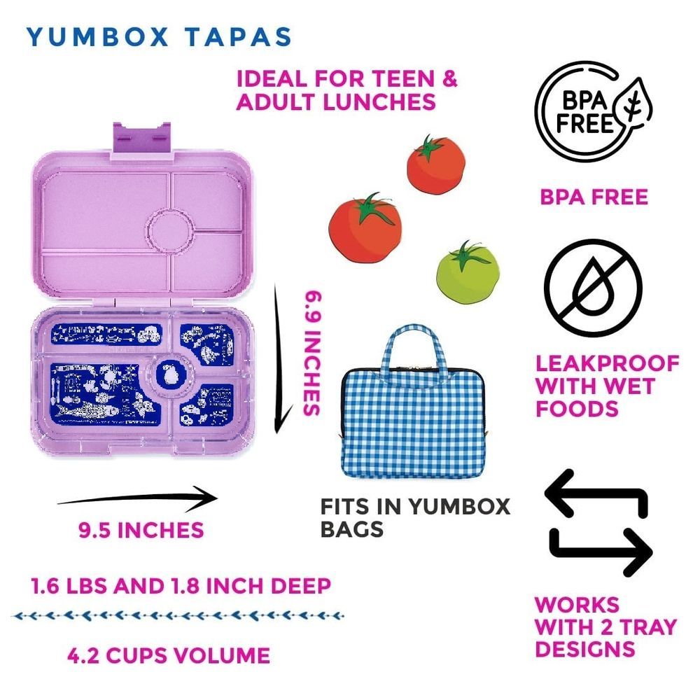 Yumbox - Seville Bon Appetit 5 Compartment Lunch Box - Purple