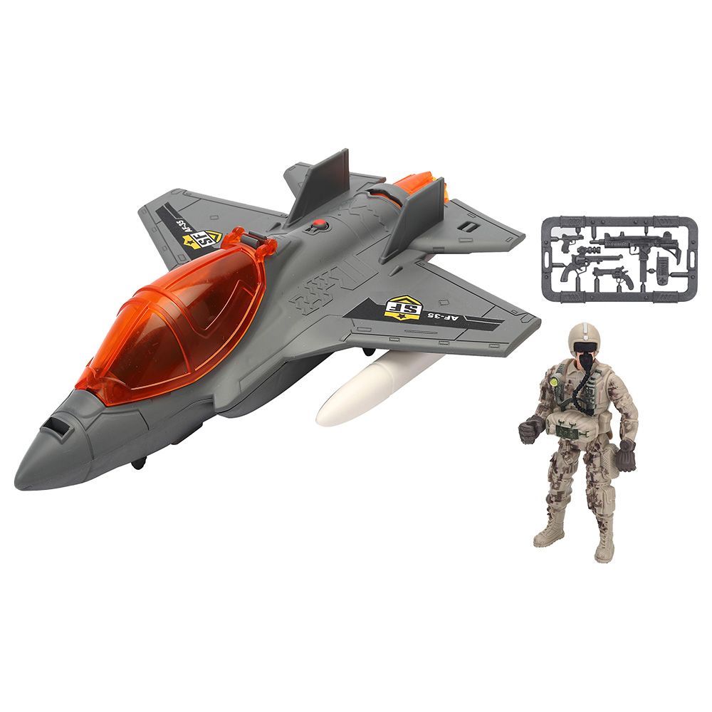 Chap Mei - Soldier Force Falcon Command Jet Playset - Grey