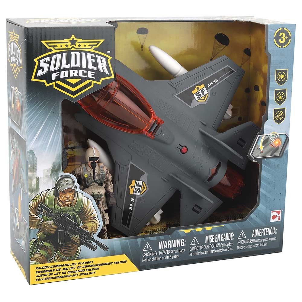 Chap Mei - Soldier Force Falcon Command Jet Playset - Grey