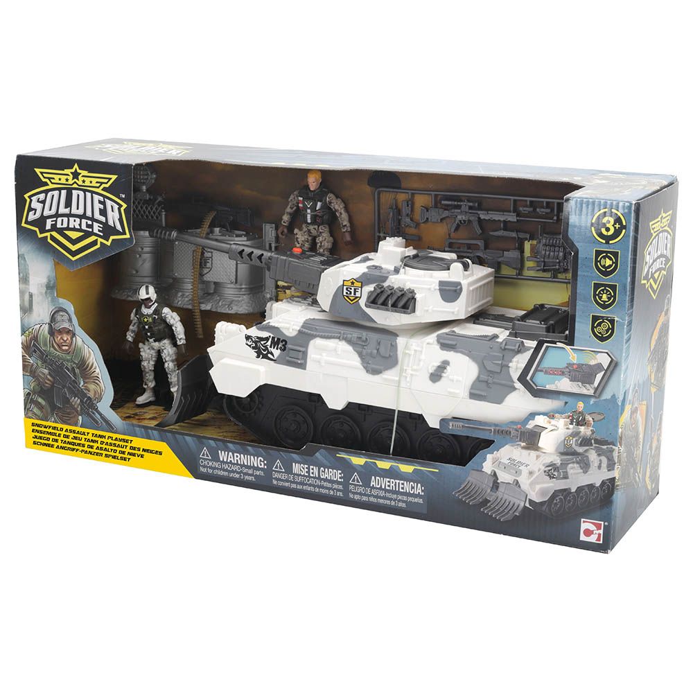 Chap Mei - Soldier Force Snowfield Assault Tank Playset - Grey