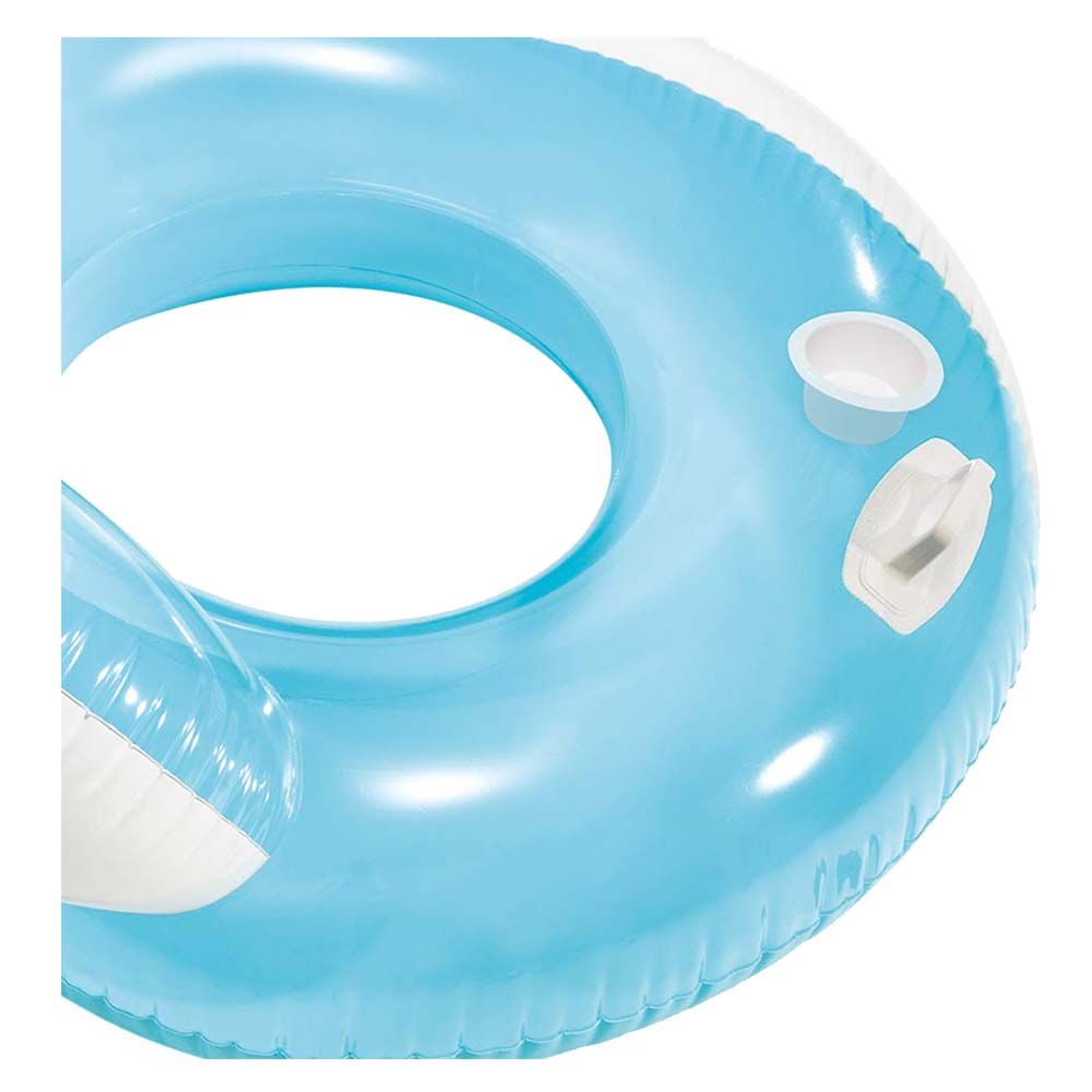 Intex - Double Pillow Back Lounge - Inflatable Pool Ring - Blue