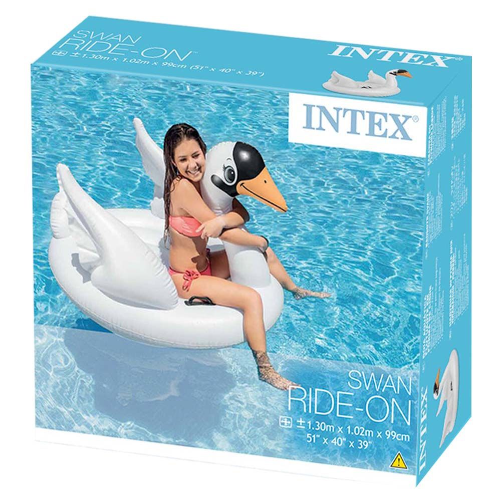 Intex - Inflatable Swan Ride-On - White - Inflatable Pool Float