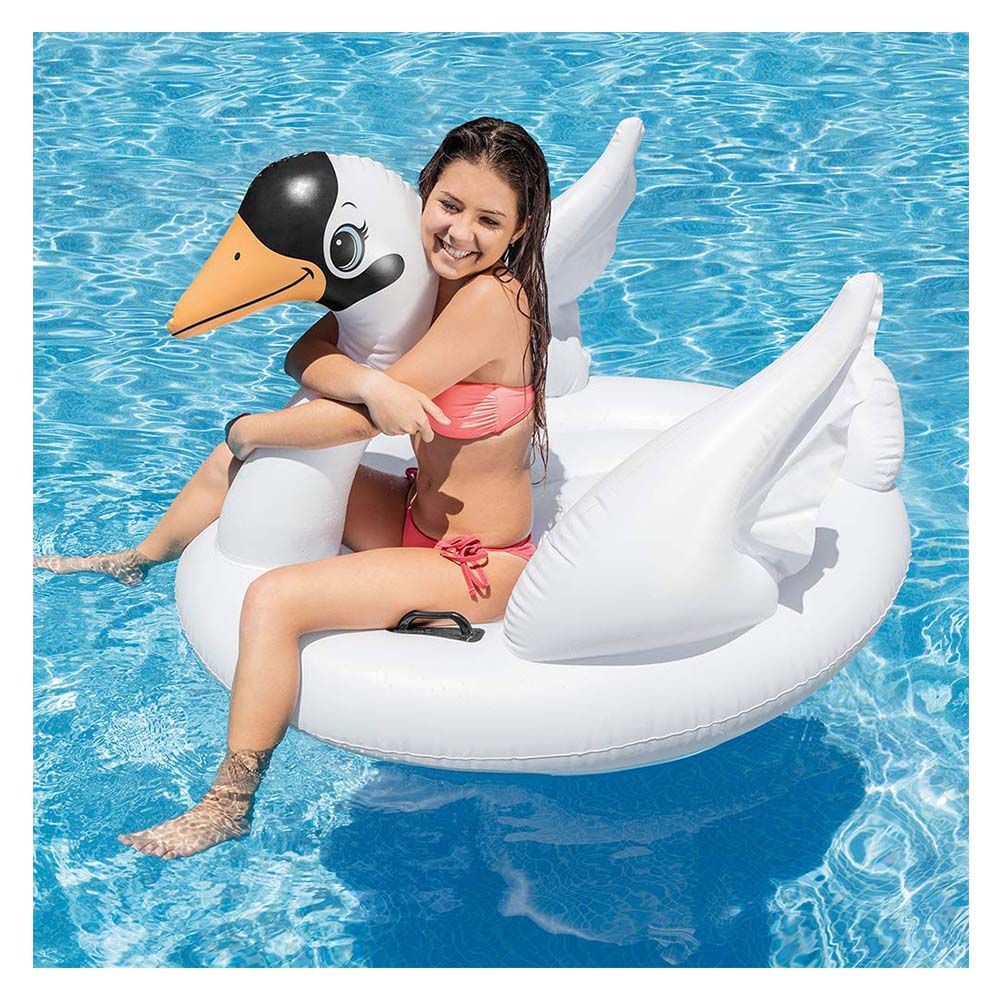 Intex - Inflatable Swan Ride-On - White - Inflatable Pool Float