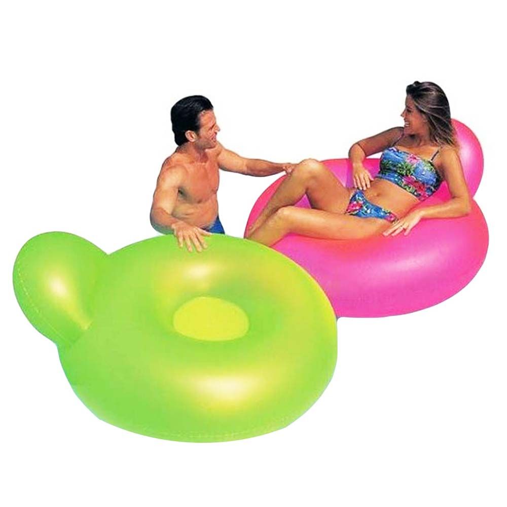 Intex - Pillow Back Lounges 1pc - Assorted - Inflatable Pool Float