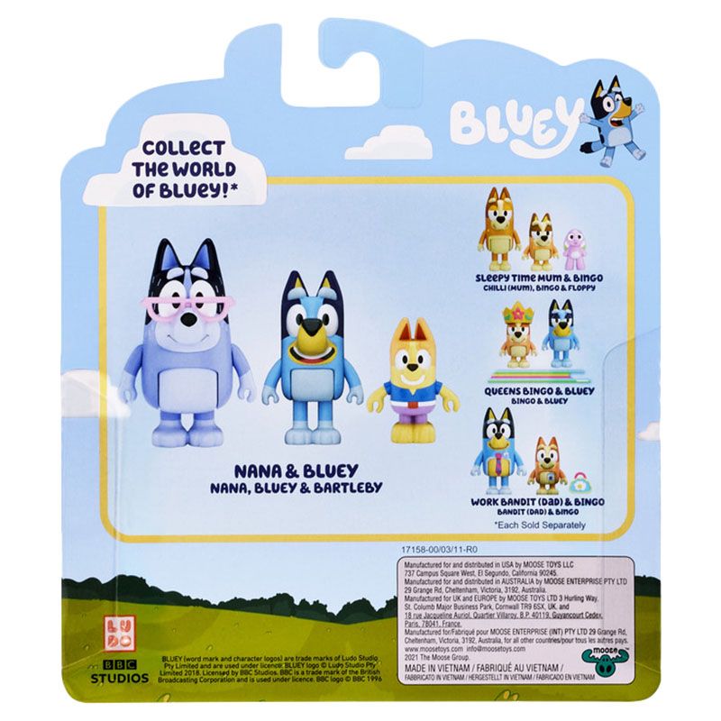 Bluey - Figure Set - 2pcs - Dress Up Nana & Bluey