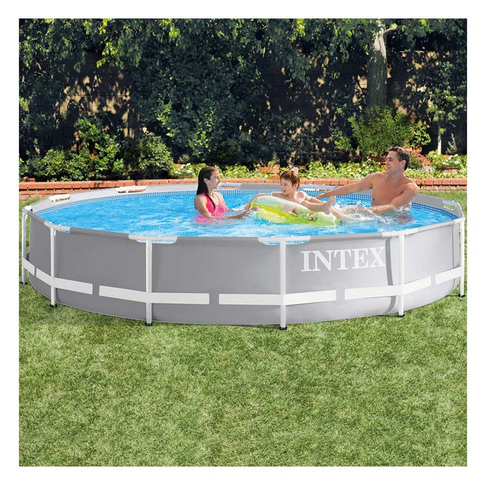 Intex - Prism Frame Pool with Pump 12ft - Blue