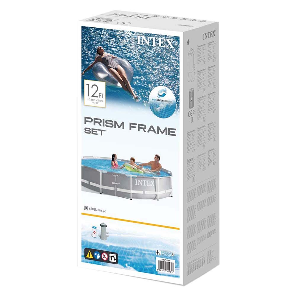 Intex - Prism Frame Pool with Pump 12ft - Blue