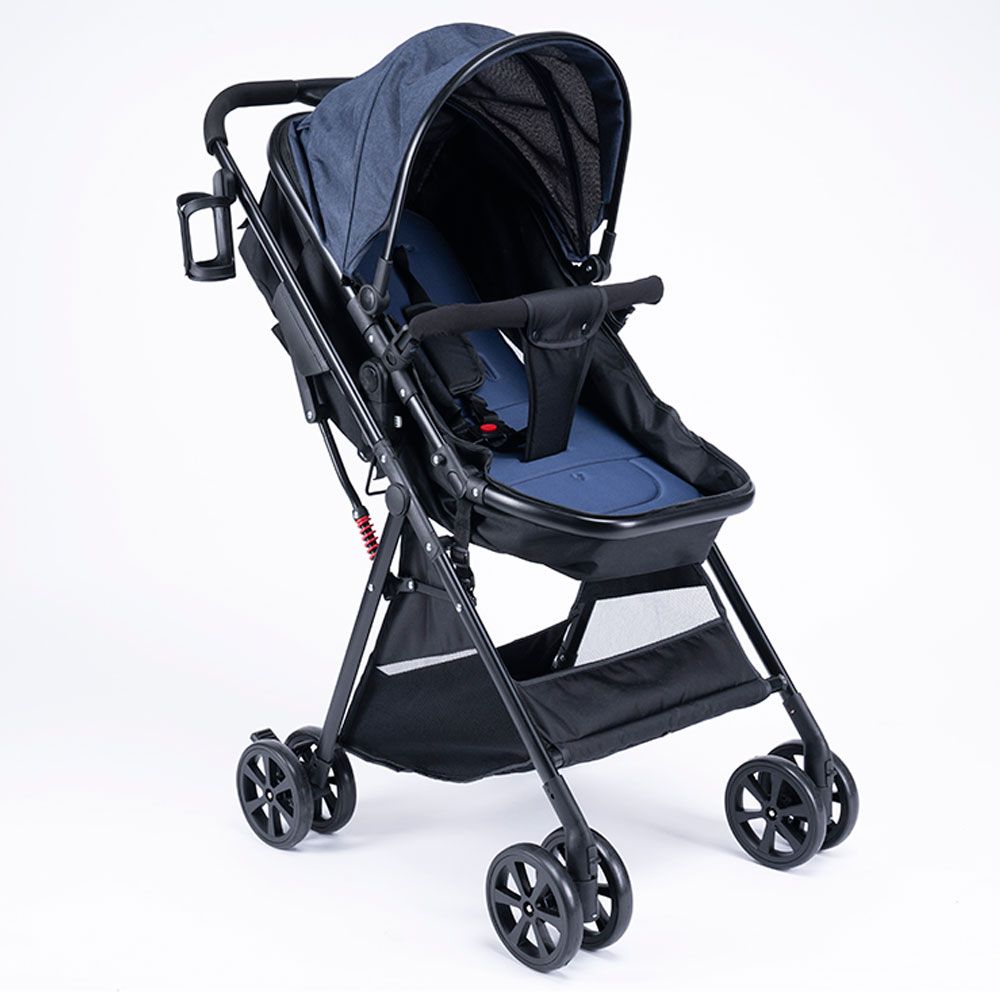 UNIQOO - 5 Portable Pram - Blue