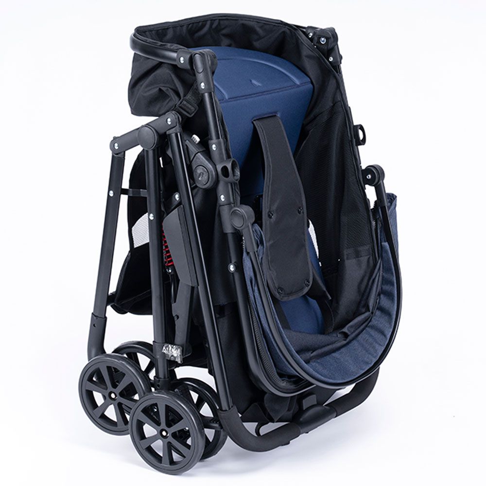 UNIQOO - 5 Portable Pram - Blue