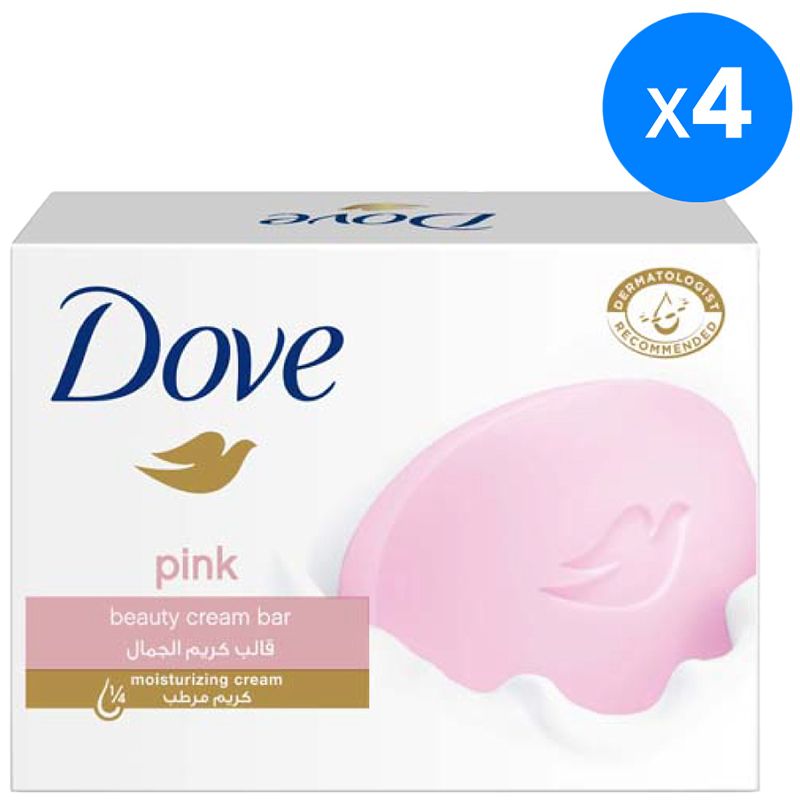 Dove - Moisturising Beauty Cream Bar Soap Pink 135g x 4