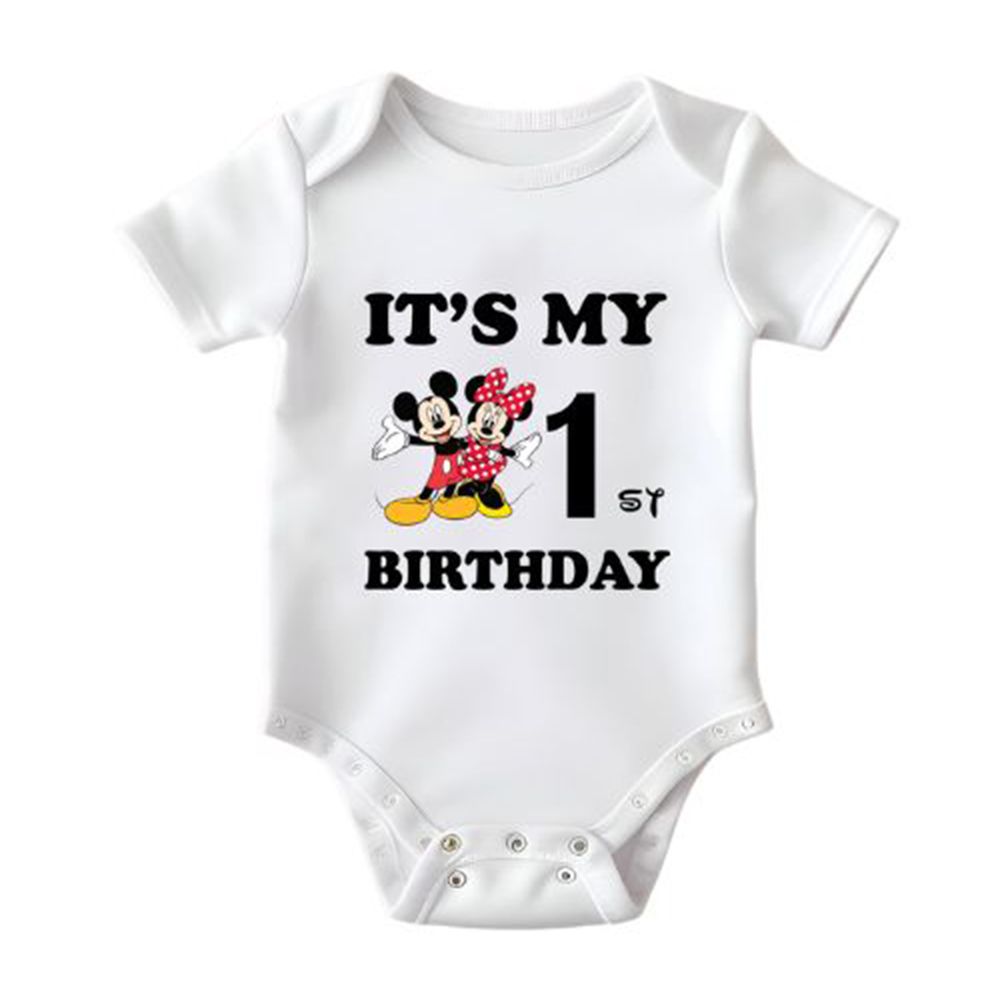 ماتشينغ فاميلي أوتفيتس - أفرول It's My 1st Birthday - أبيض