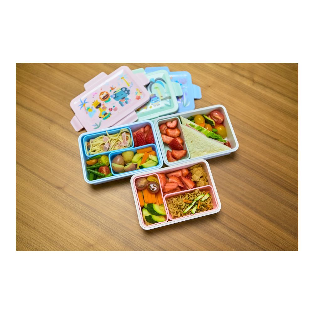 Marcus & Marcus - Bento Lunch Box With Two Silicone Removable Compartments (Tropical)