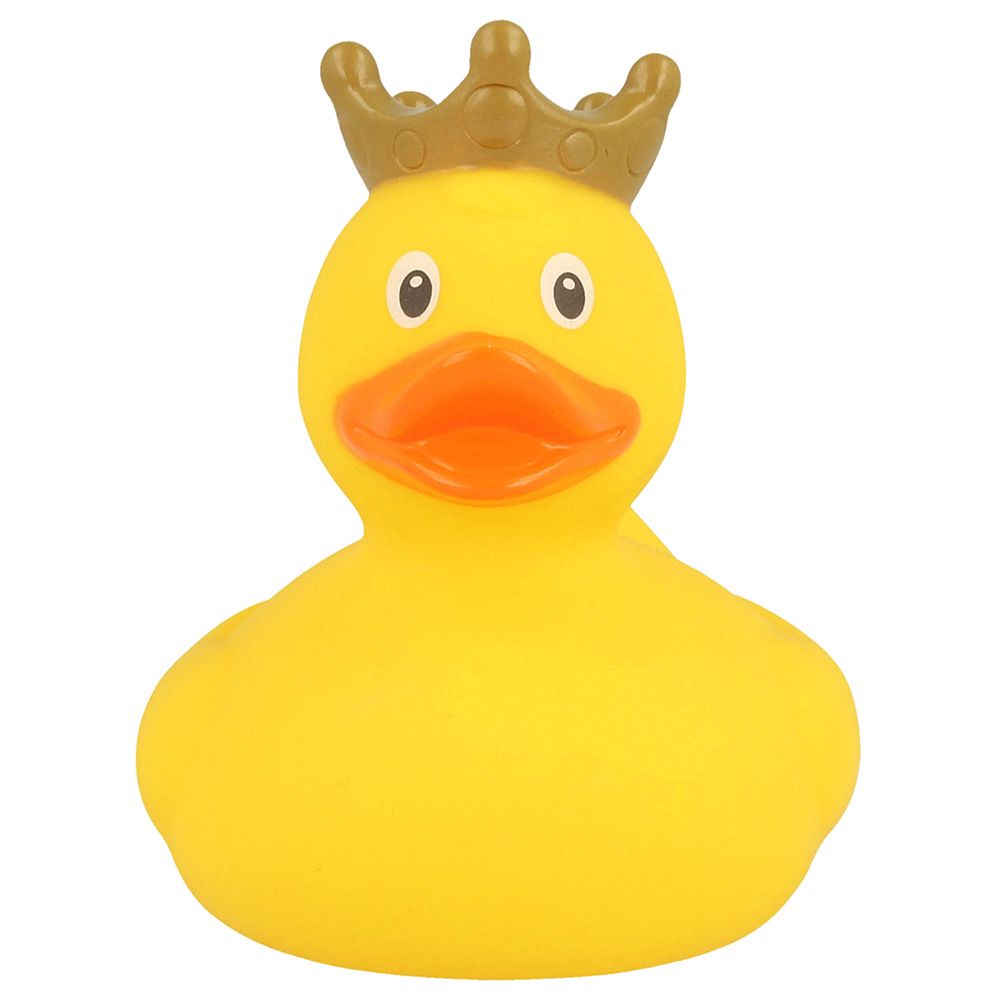 Lilalu - Bath Toy Mini Rubber Duck W/ Crown - Yellow