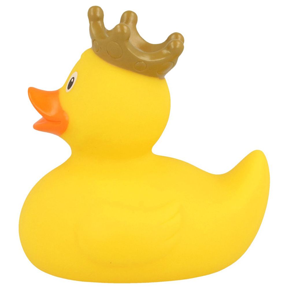 Lilalu - Bath Toy Mini Rubber Duck W/ Crown - Yellow