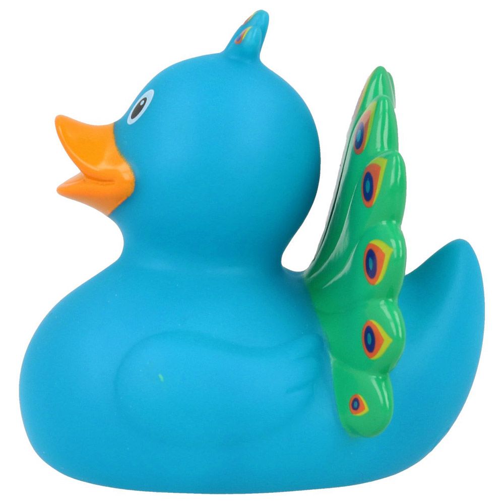 Lilalu - Bath Toy Peacock Rubber Duck - Blue