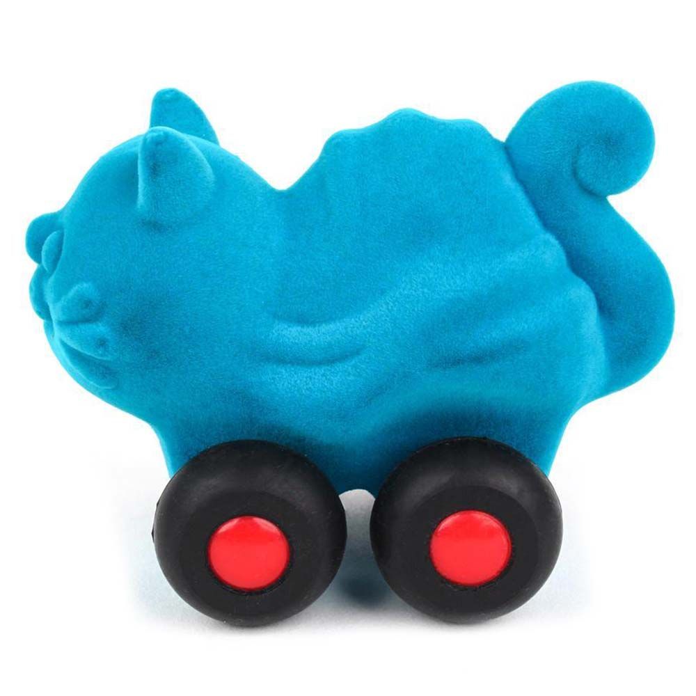 Rubbabu - Aniwheelies Cat Small - Blue