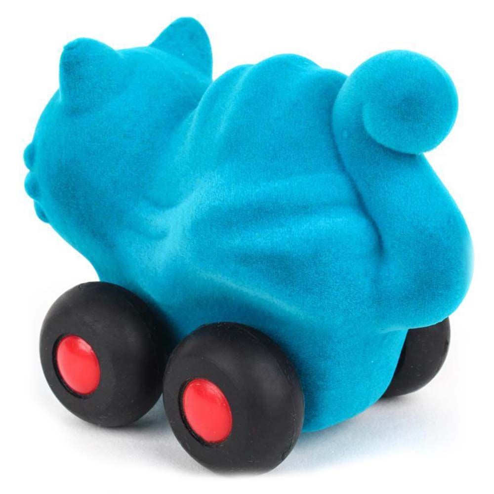 Rubbabu - Aniwheelies Cat Small - Blue