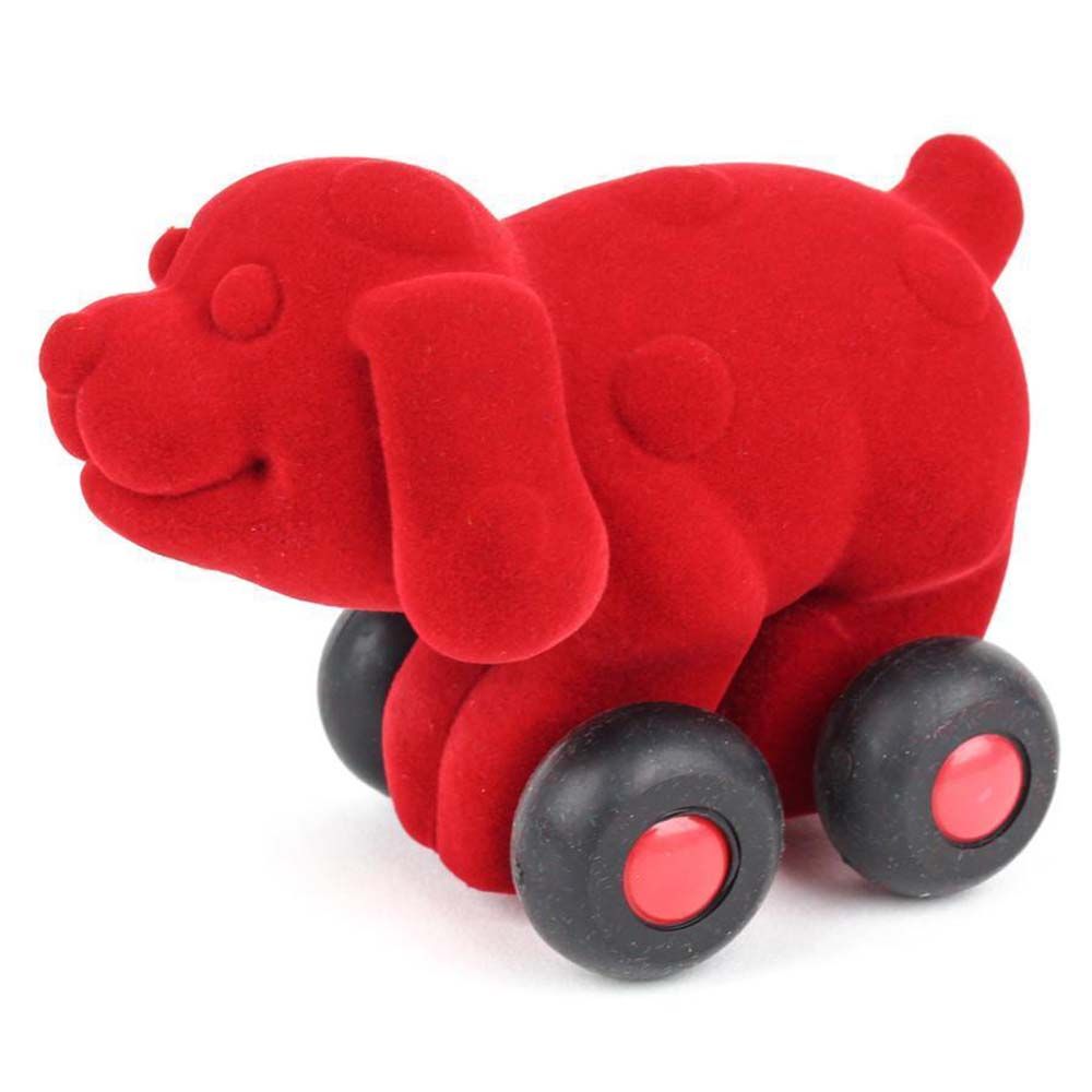 Rubbabu - Aniwheelies Dog Small - Red