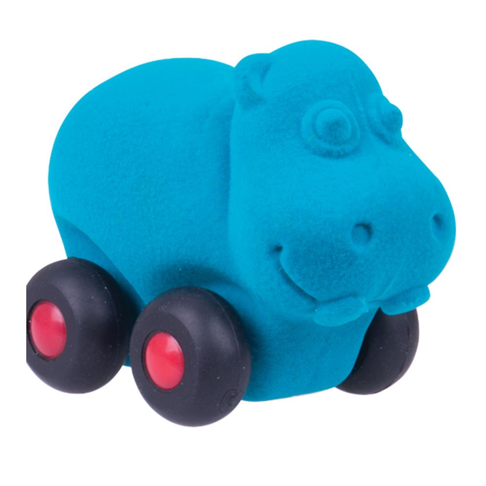 Rubbabu - Aniwheelies Hippo Small - Blue