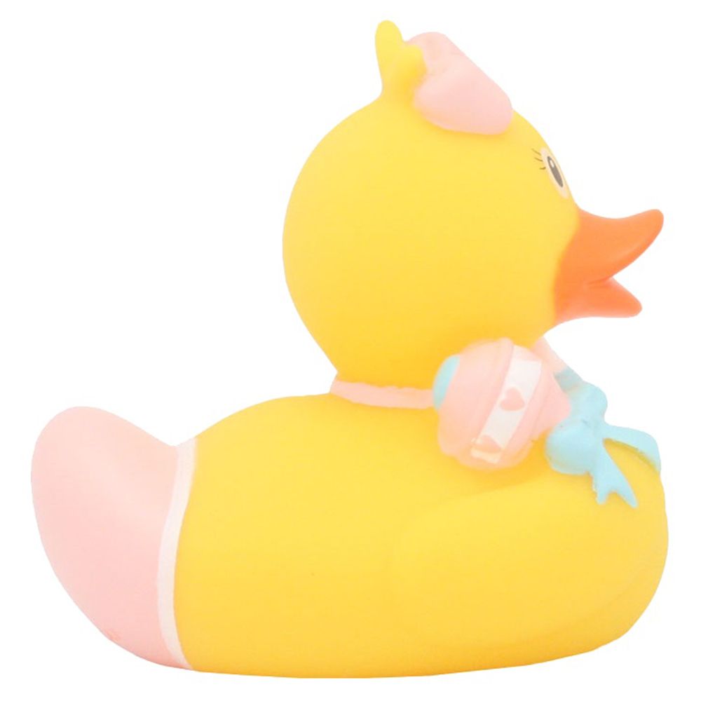 LILALU - Baby Girl Rubber Duck - Yellow & Pink