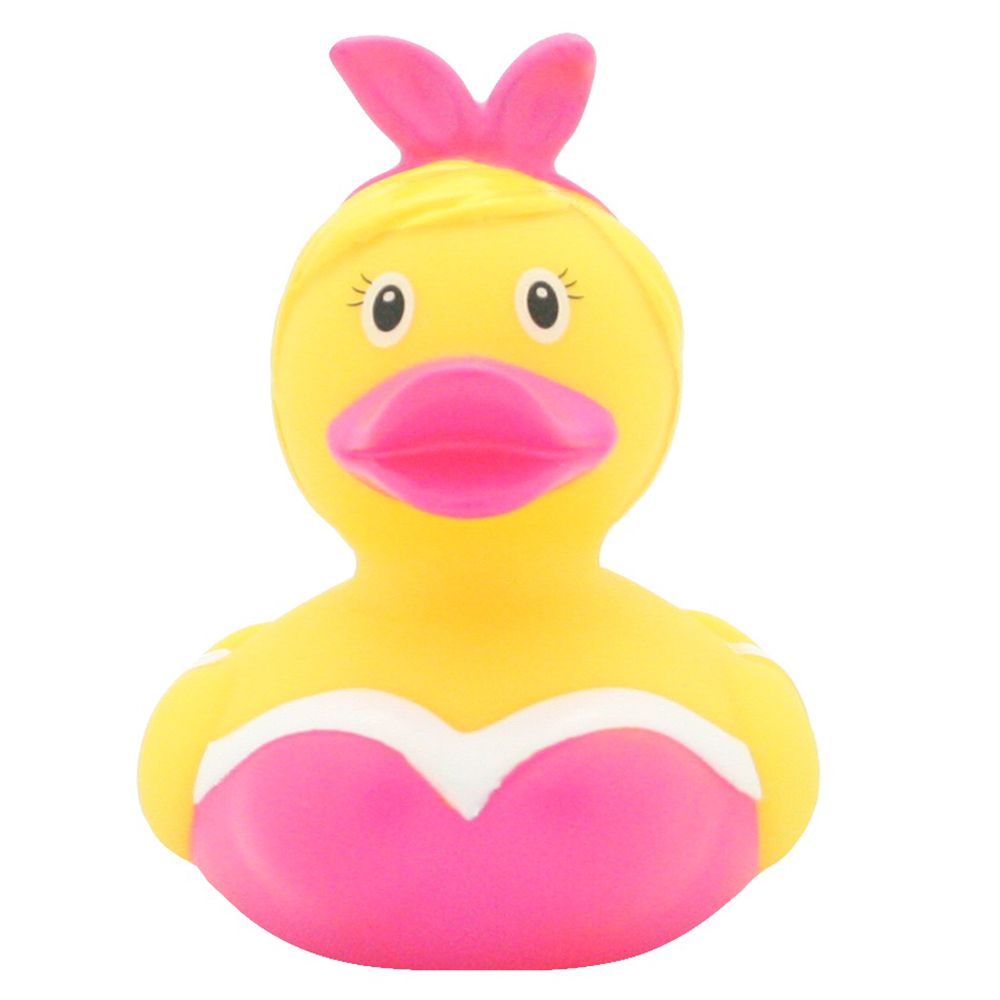 LILALU - Bunny Rubber Duck - Pink & Yellow