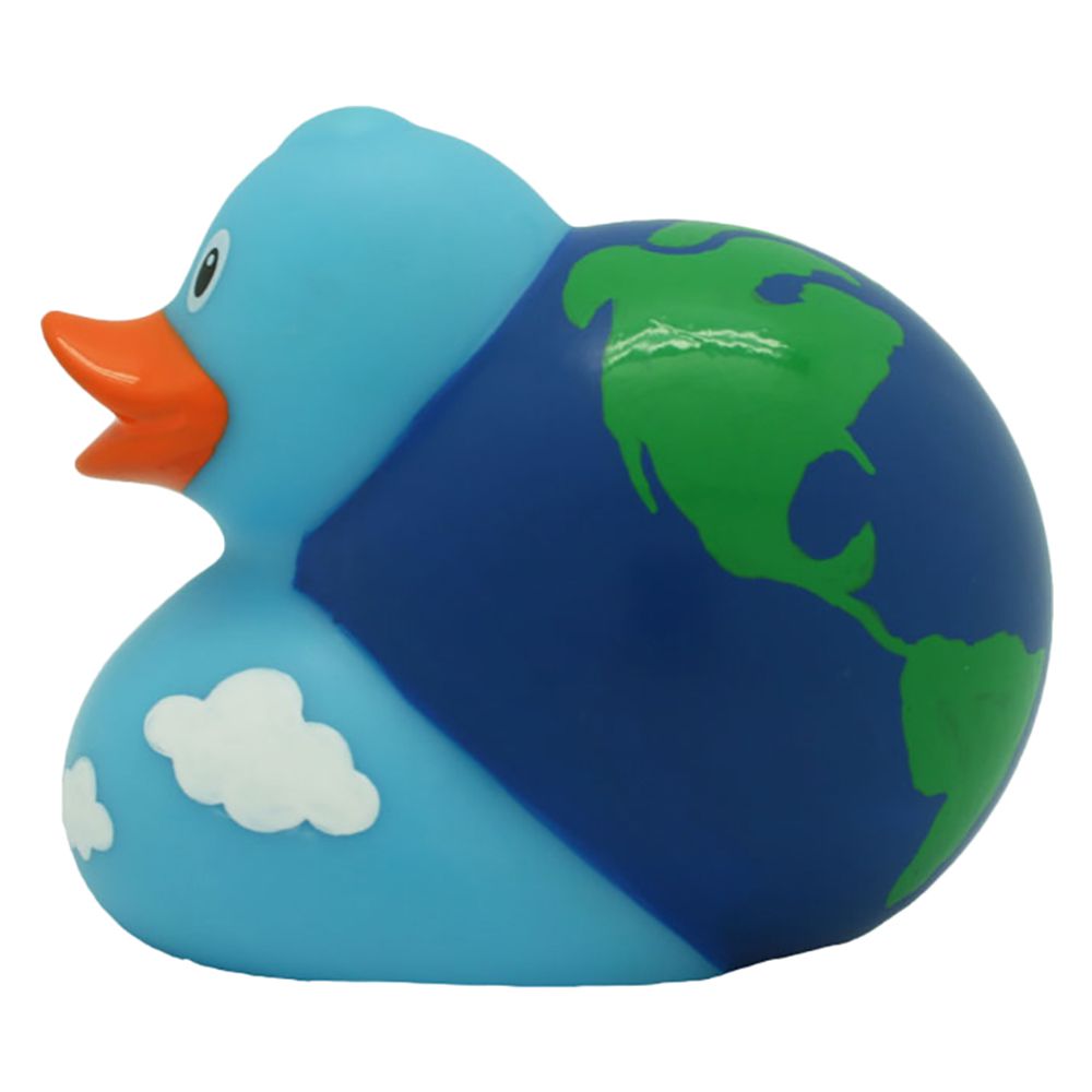 LILALU - Globe Rubber Duck - Blue