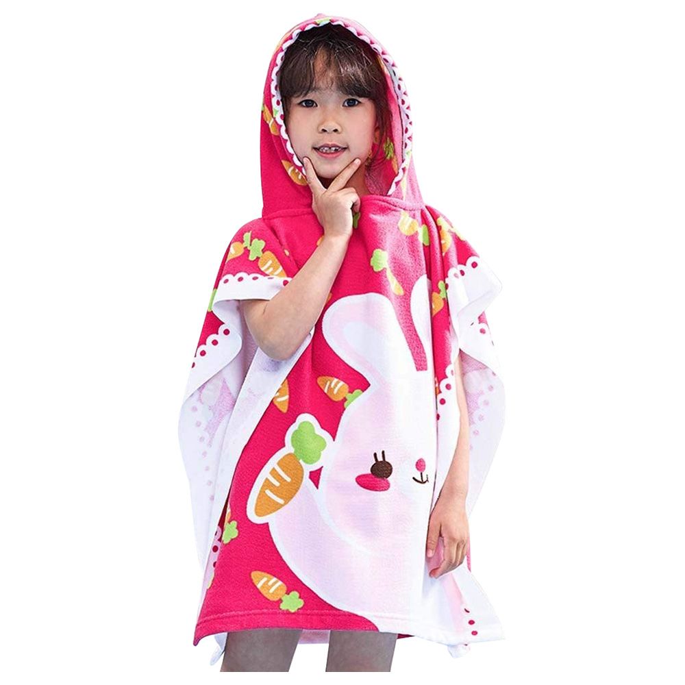 UKR - Bunny Printed Kids Hooded Towel - 60x120 cm