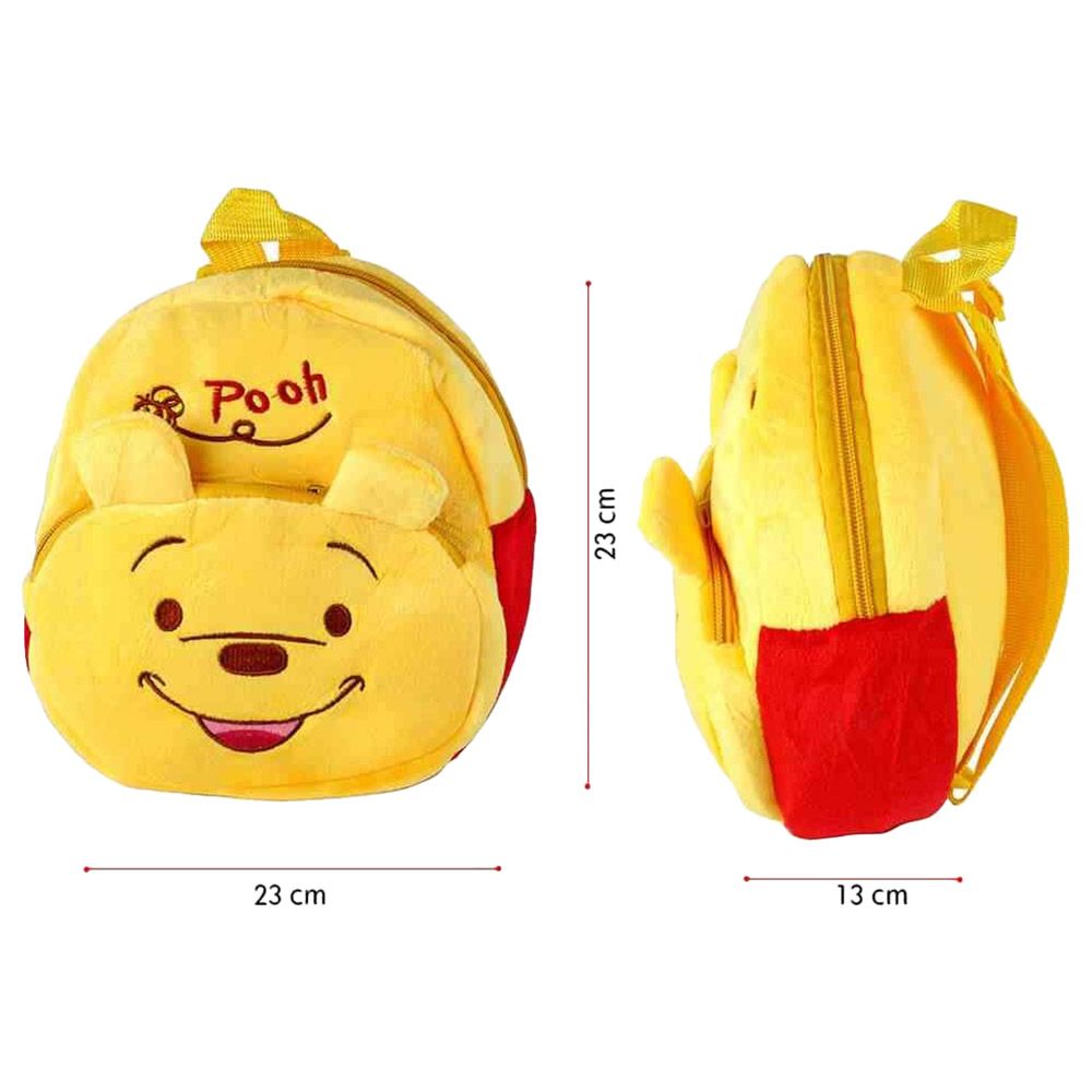 UKR - Winnie The Pooh Plush Mini Backpack - Yellow/Red - 9-inch