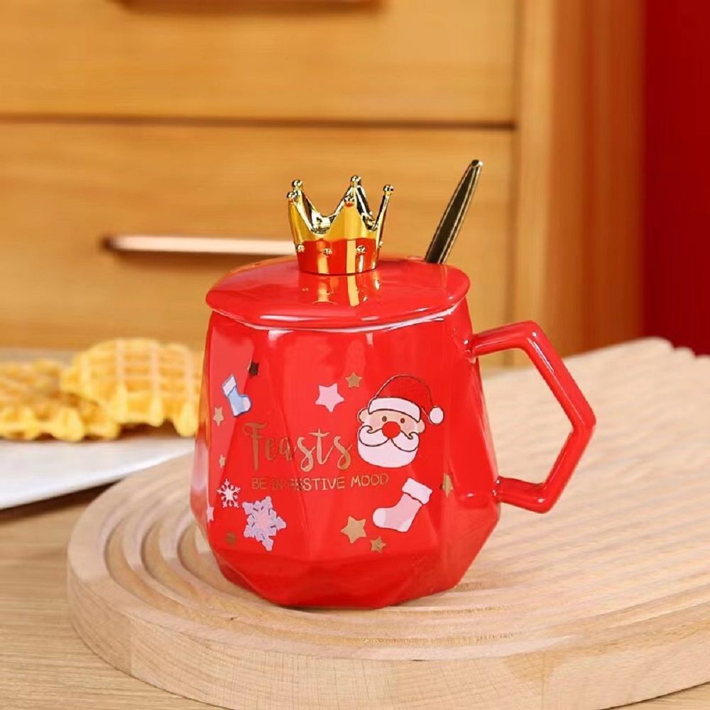 UKR - Festive Mug W/ Spoon - Red