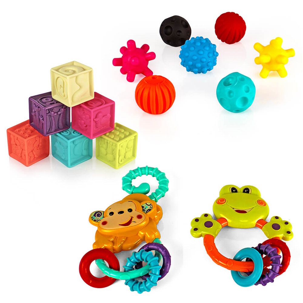 UKR - Soft Rubber Blocks & Baby Rattles Set