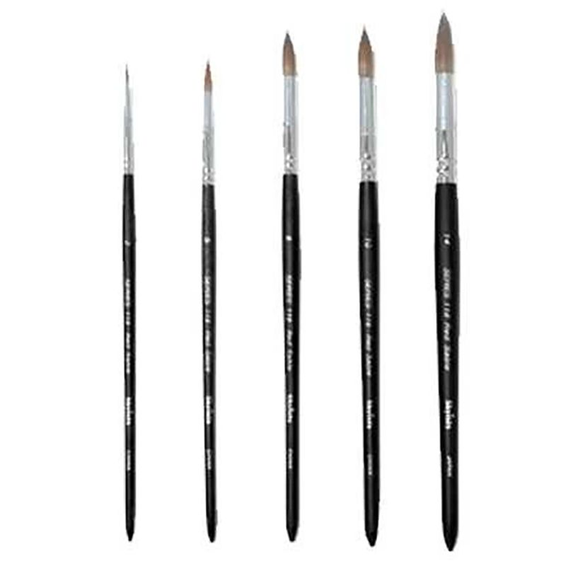 UKR - Paint Brush - Black/Silver - 5pcs