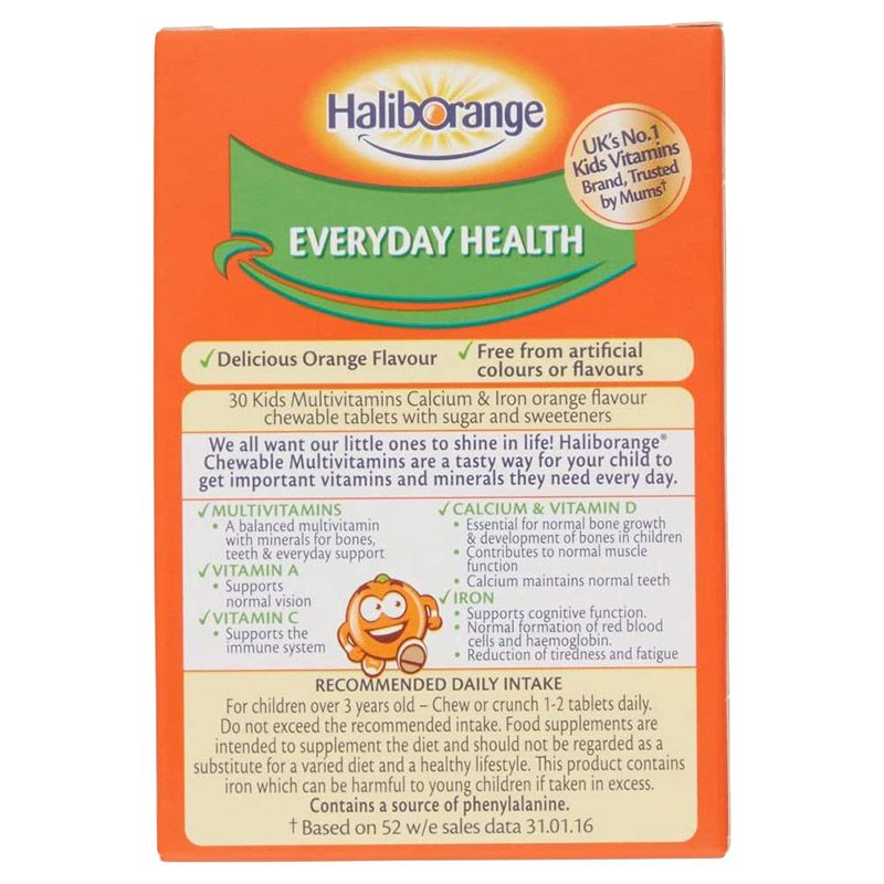 HalibOrange - Kids Calcium & Iron Multivitamins Tablets 30'S