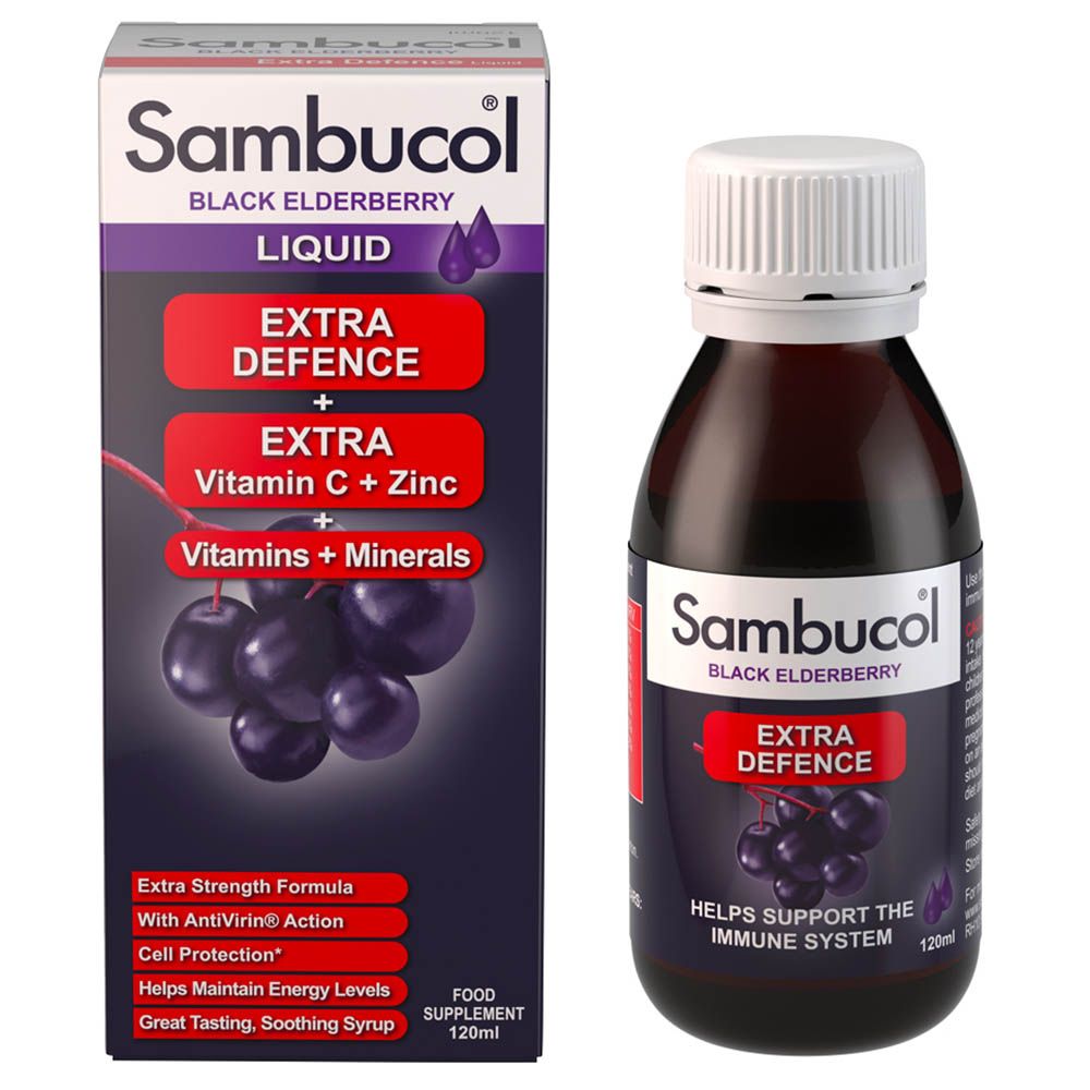 Sambucol - Extra Defense Liquid Vitamin C with Zinc 120ml