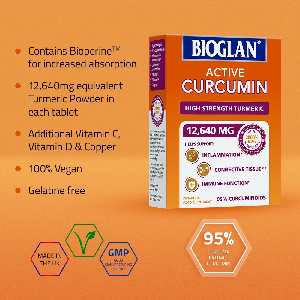 Bioglan - Active Curcumin Tablets Anti Inflammatory 30'S