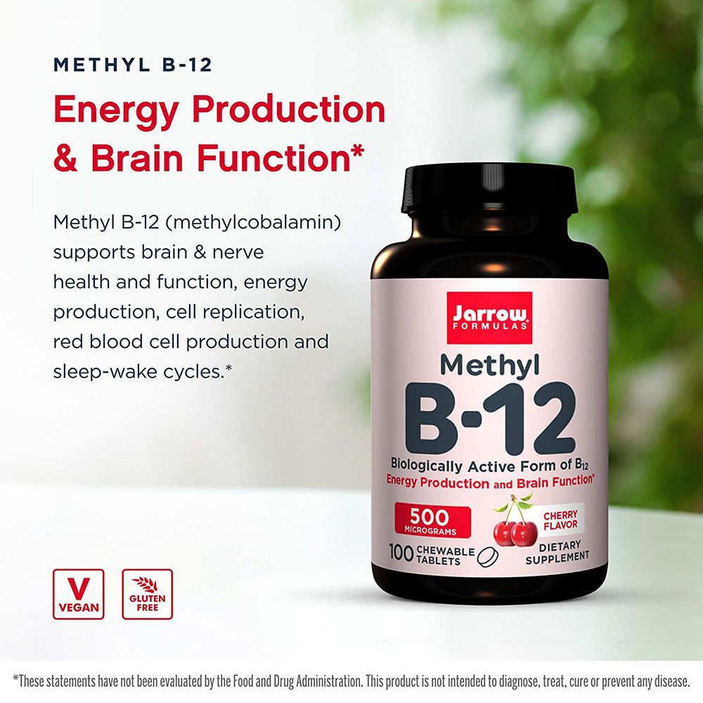 Jarrow Formulas - Methyl B-12 Vitamin B12 Tablets 500mcg - 100s